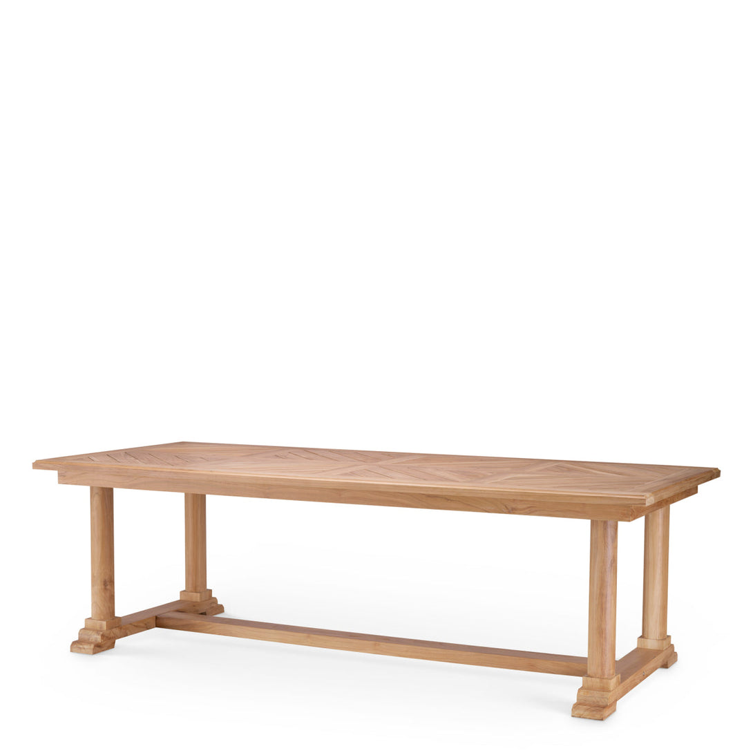 Outdoor Dining Table Bell Rive Natural Teak Outdoor Eichholtz