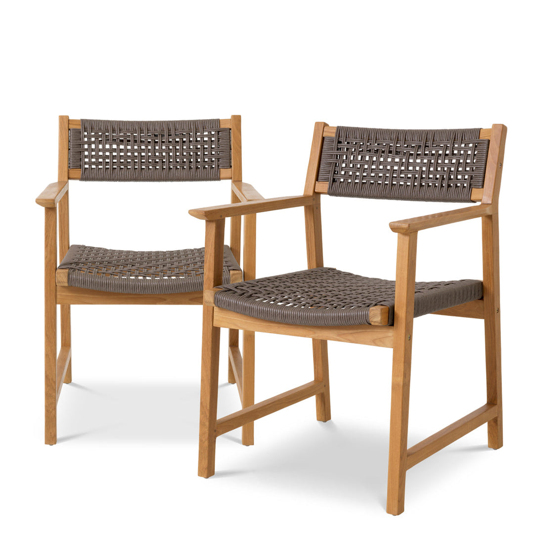 Outdoor Dining Chair Cancun set of 2 Outdoor Eichholtz