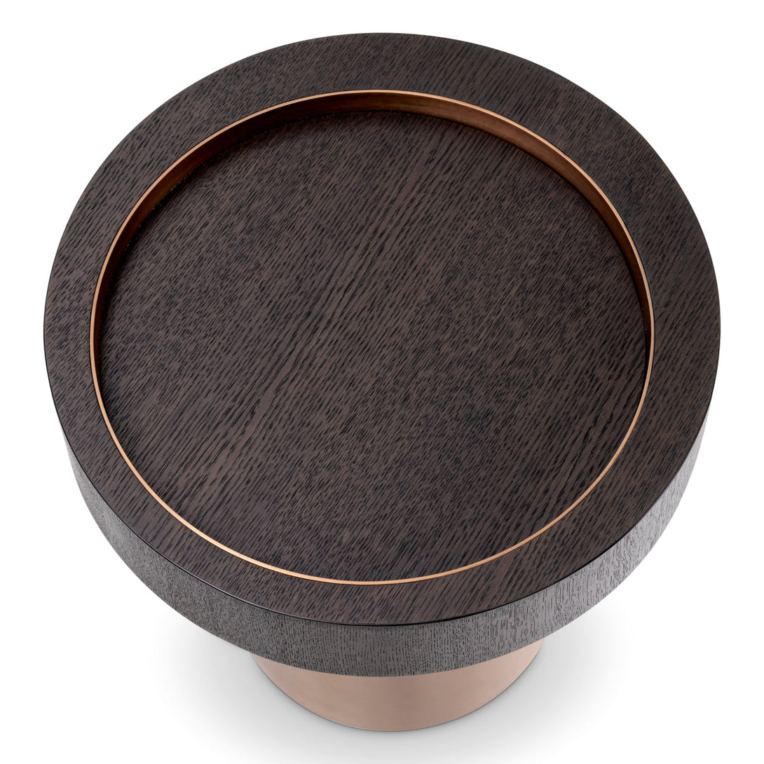 Side Table Otus Round Mocha Oak Veneer - Image 3