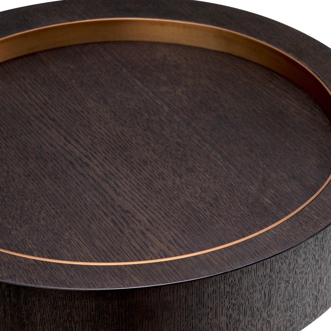 Side Table Otus Round Mocha Oak Veneer - Image 4