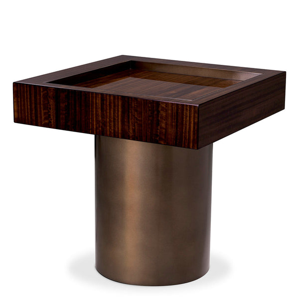 Side Table Otus Square Eucalyptus High Gloss Veneer - Image 1