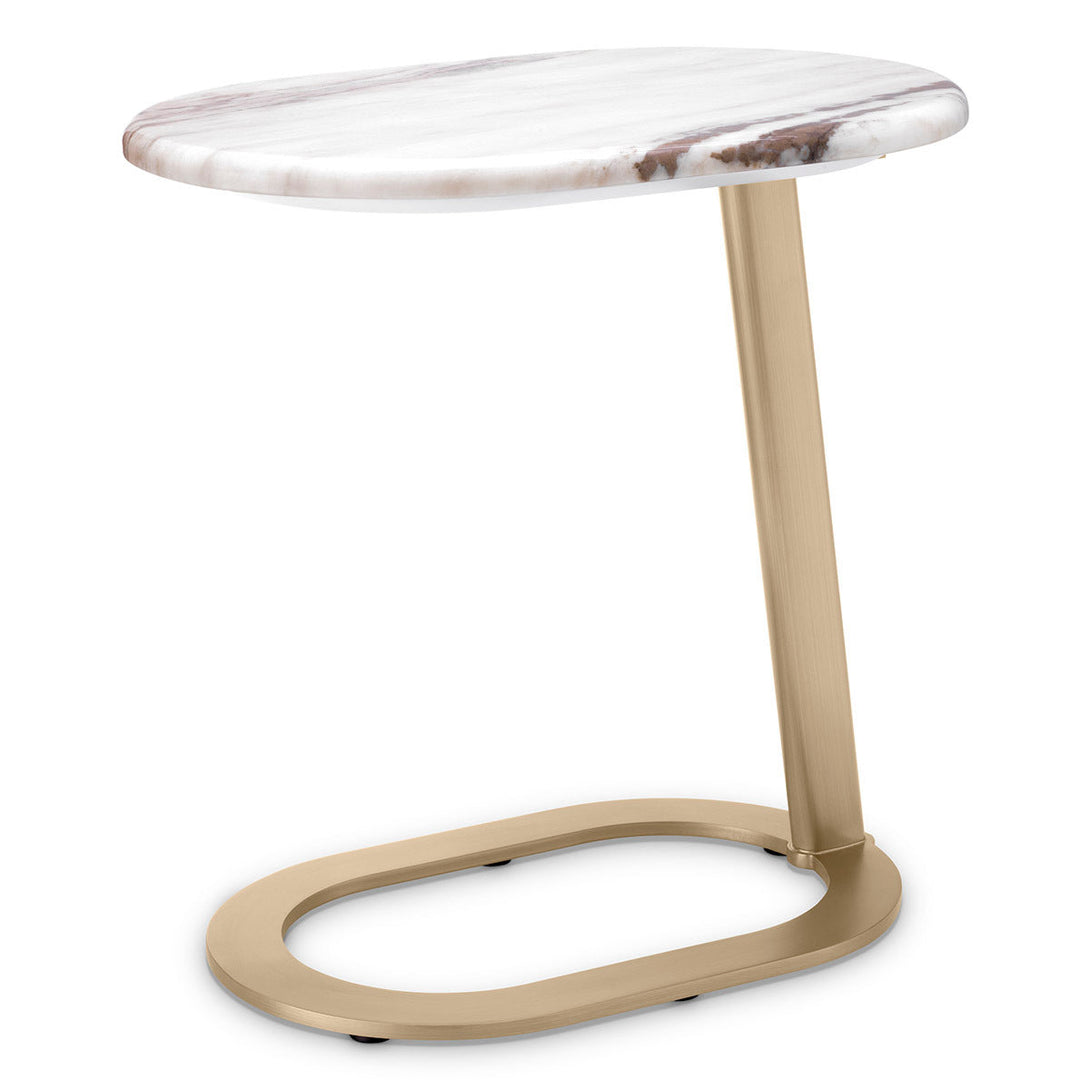 Side Table Oyo Brushed Brass Marble Top Furniture Eichholtz