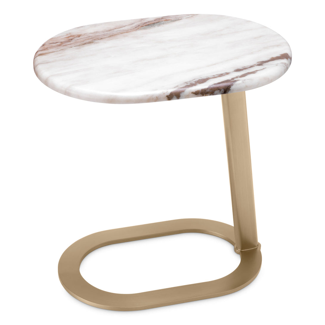 Side Table Oyo Brushed Brass Marble Top Furniture Eichholtz