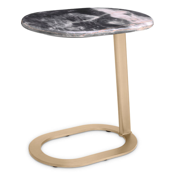 Side Table Oyo Brushed Brass Black Marble Top Furniture Eichholtz