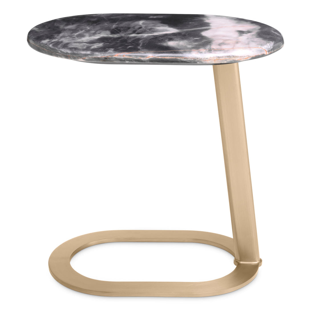 Side Table Oyo Brushed Brass Black Marble Top Furniture Eichholtz