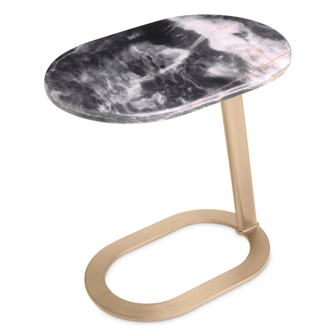 Side Table Oyo Brushed Brass Black Marble Top Furniture Eichholtz