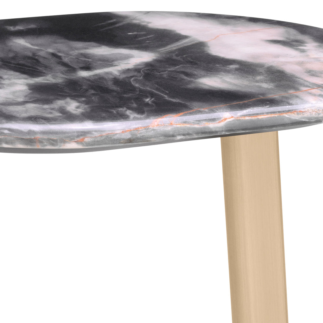 Side Table Oyo Brushed Brass Black Marble Top Furniture Eichholtz