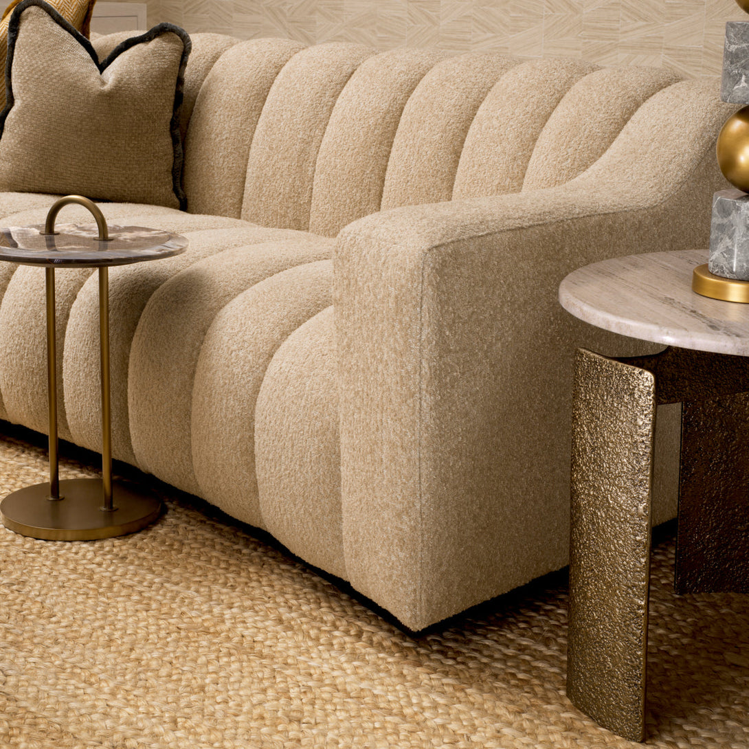 Side Table Zappa Brushed Brass Black Marble Top Furniture Eichholtz