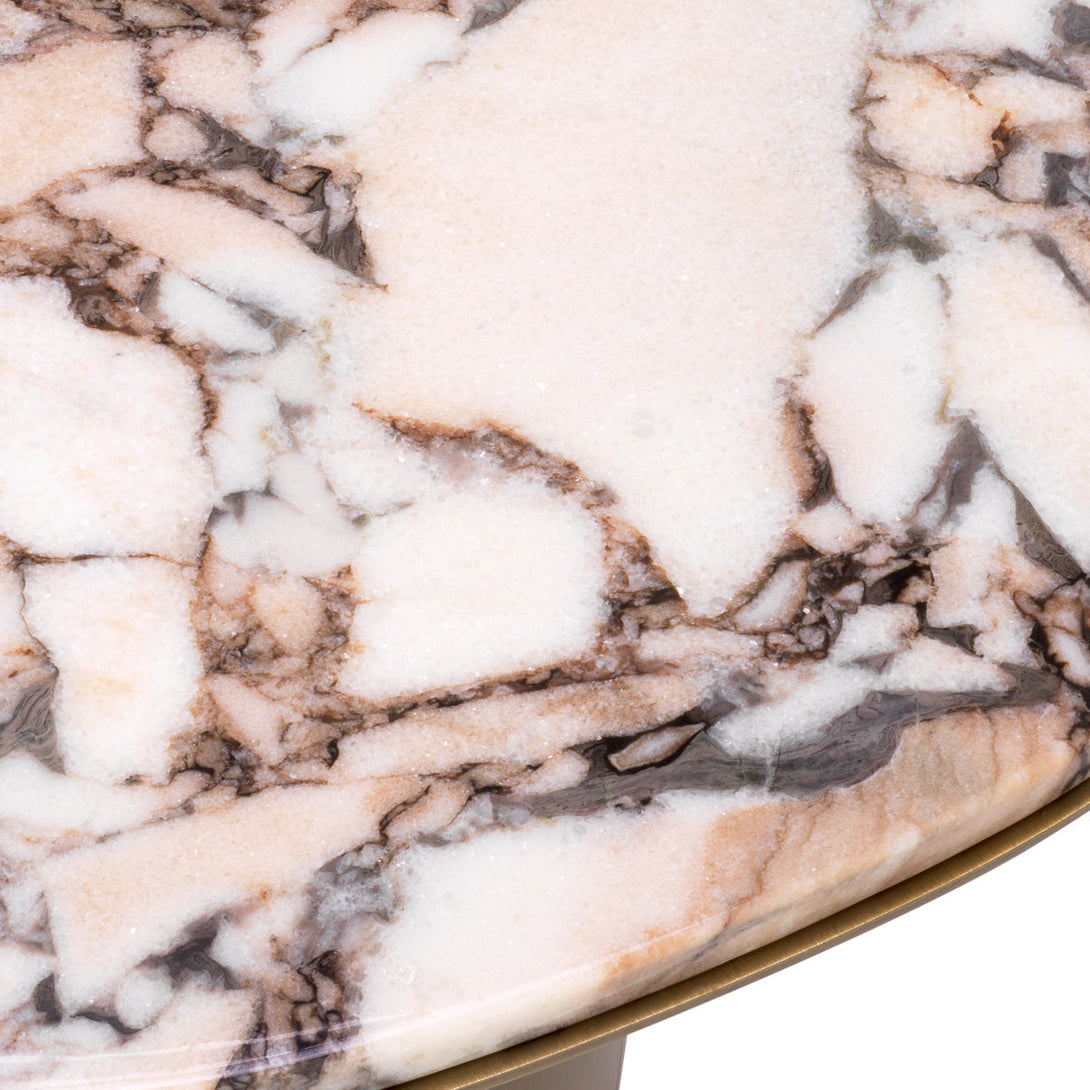 Side Table Shapiro Brushed Brass Marble Top Furniture Eichholtz