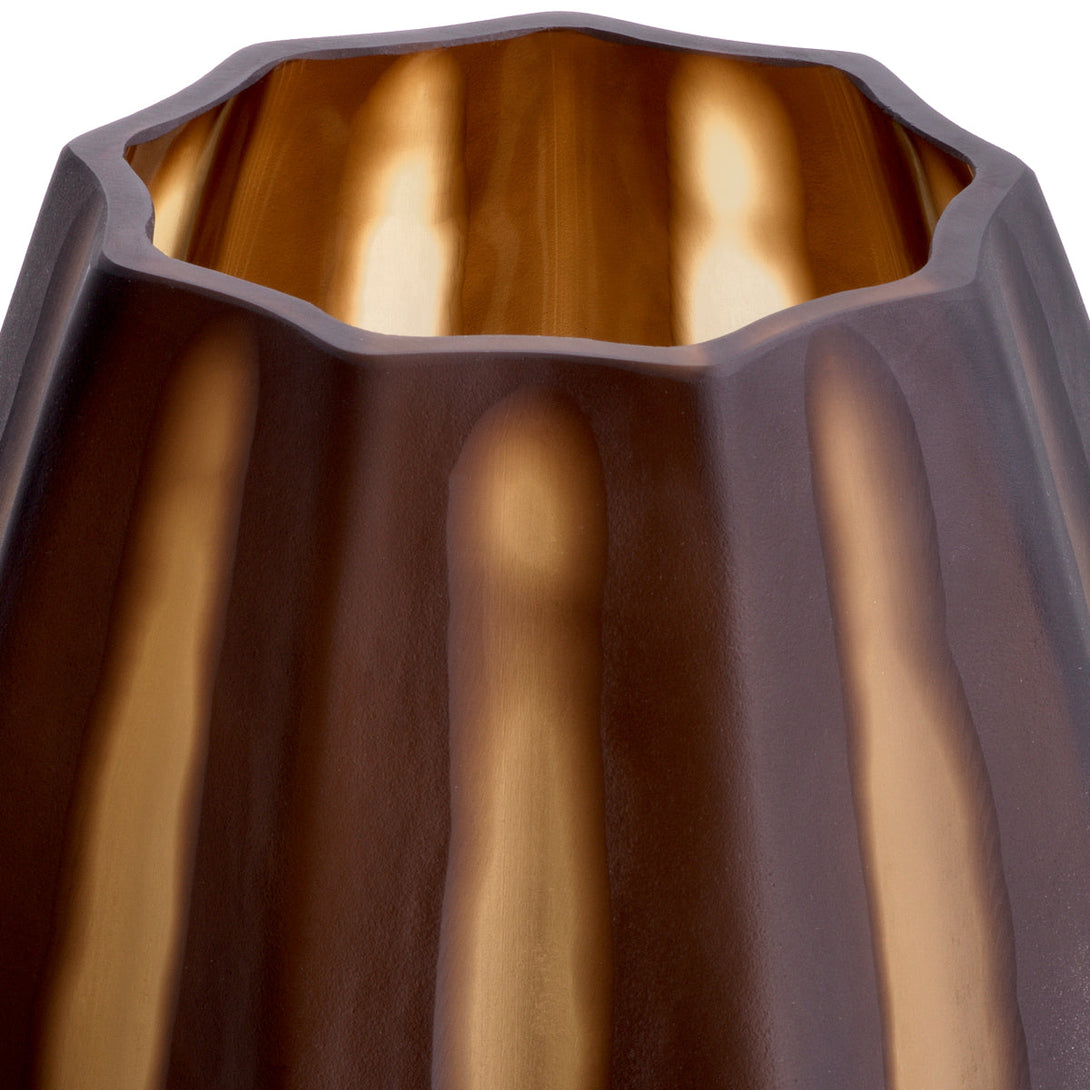 Vase Tiara S Hand Blown Dark Brown Colour Accessories Eichholtz