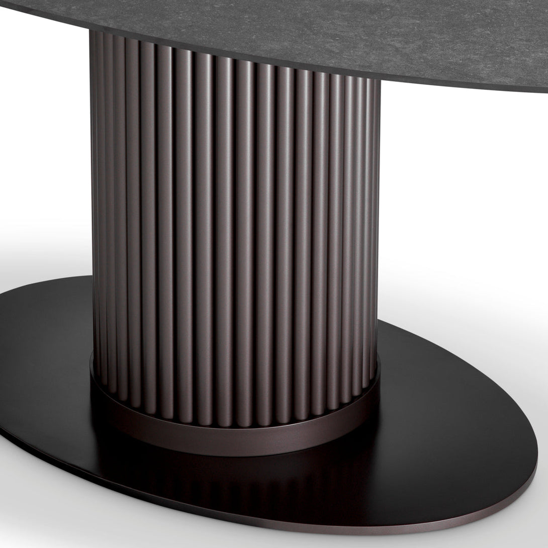 Dining Table Volterra Oval Bronze Finish Outdoor Eichholtz