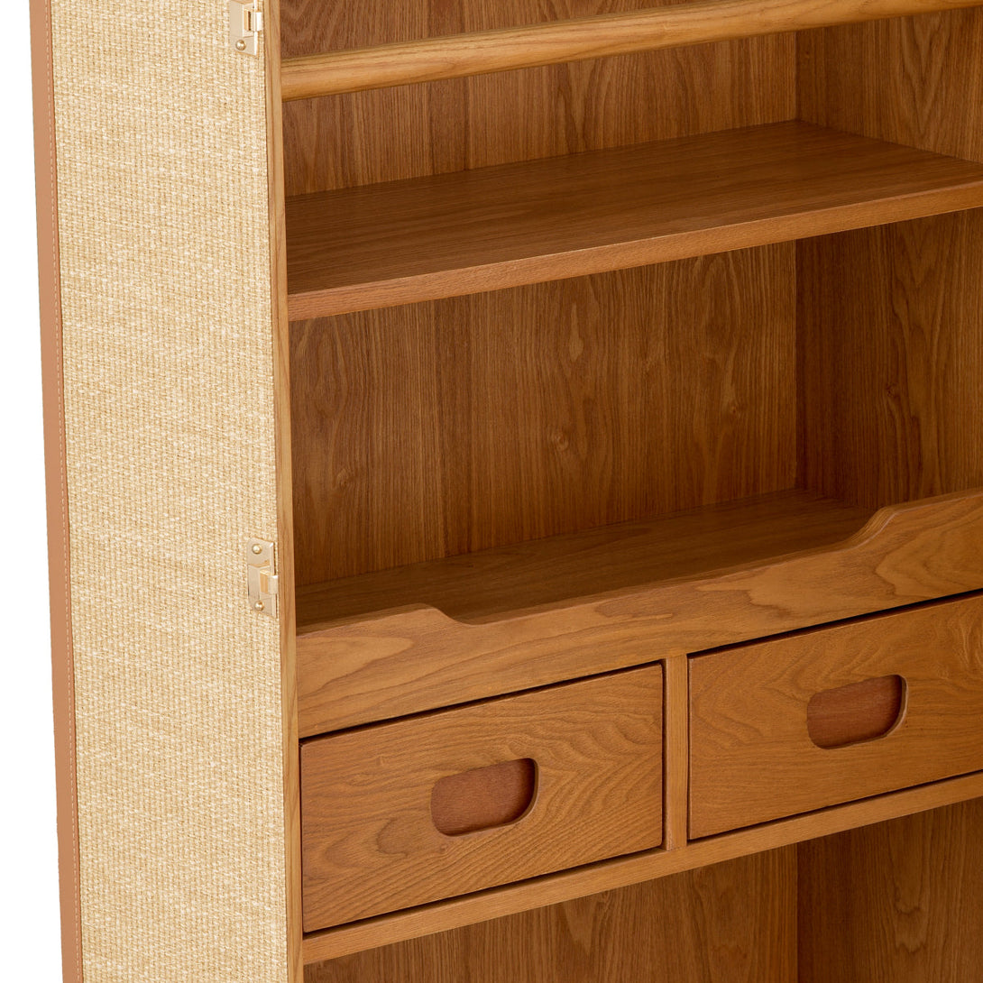 Bar Cabinet Martini Bianco Rattan Look - Image 6