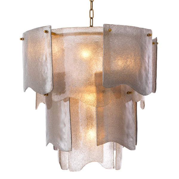 Chandelier Asinara S Antique Brass Smoke Glass Lighting Eichholtz