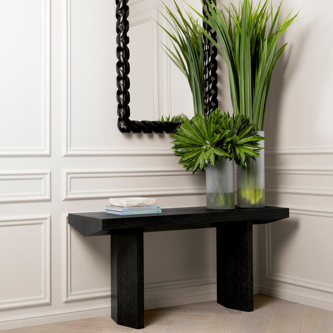 Mirror Casone Piano Black Finish Accessories Eichholtz
