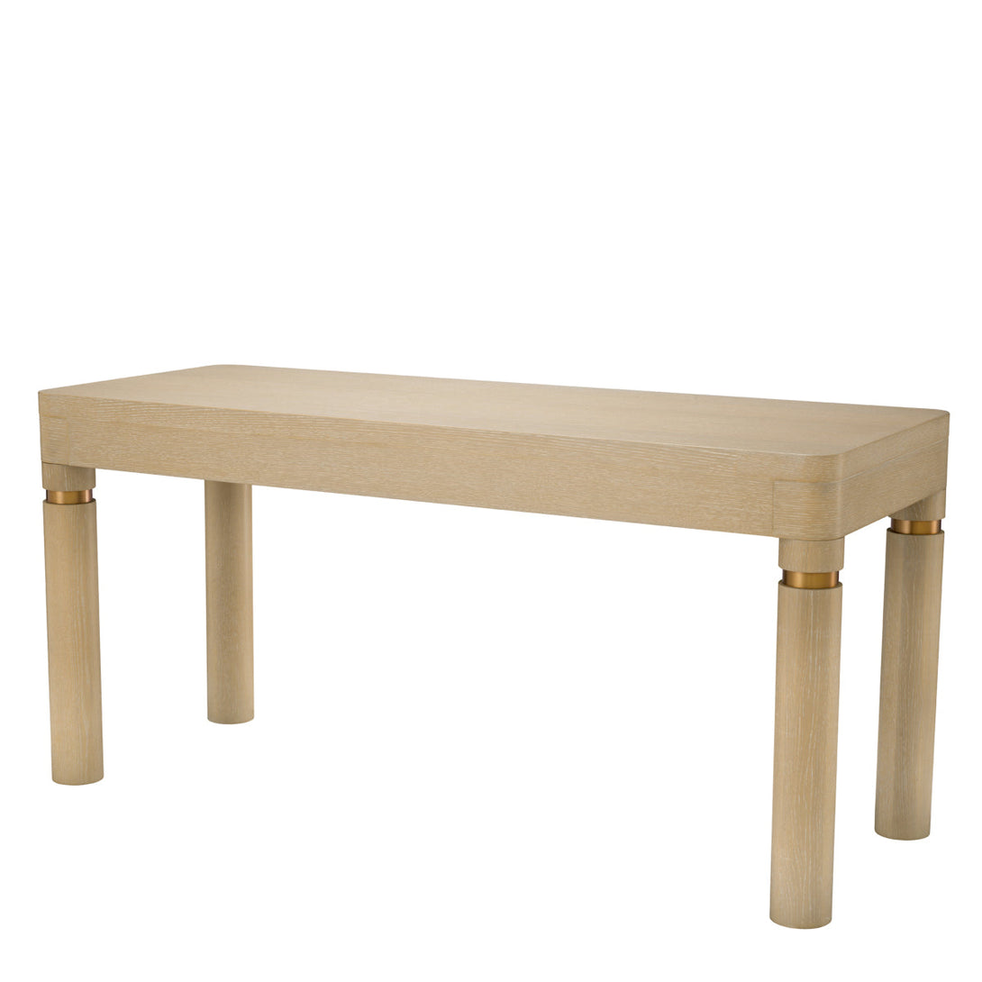 Desk Carmel Washed Oak Veneer Furniture Eichholtz