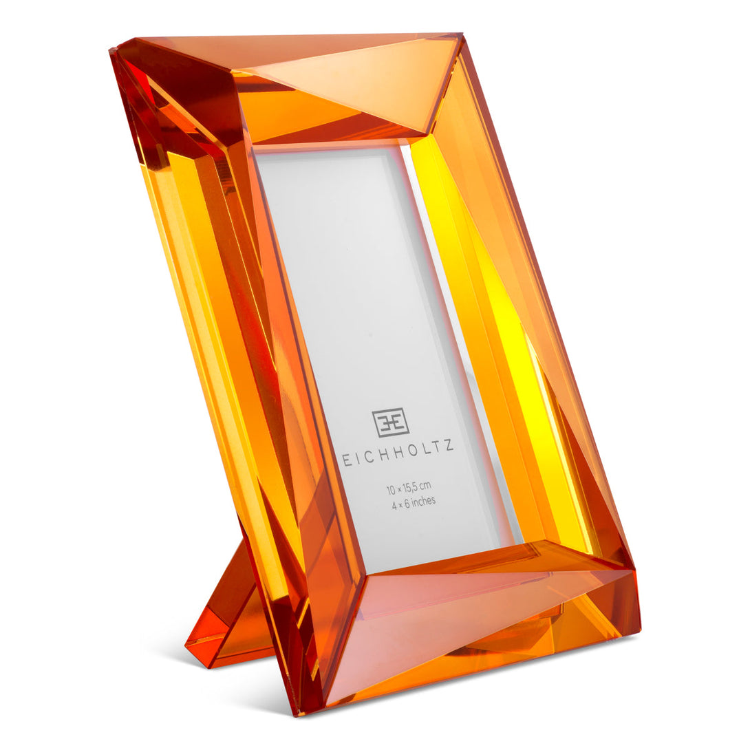 Picture Frame Obliquity S Set Of 2 Orange Crystal Glass Accessories Eichholtz