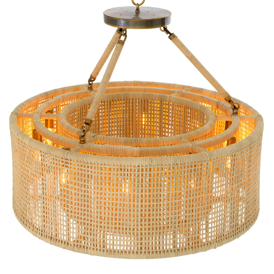Chandelier Bernardi Natural Rattan Lighting Eichholtz