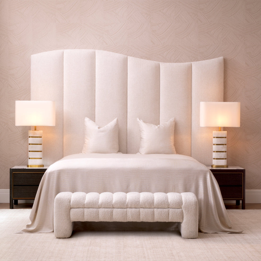 Bench Taranto Cascade Off-White Furniture Eichholtz