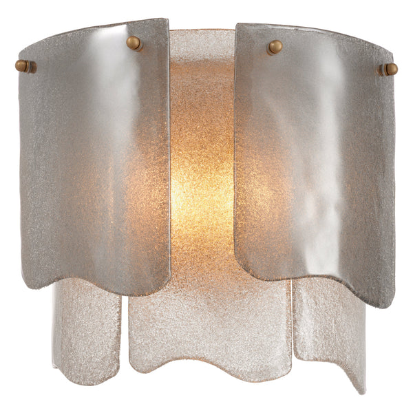 Wall Lamp Asinara Antique Brass Smoke Glass Lighting Eichholtz