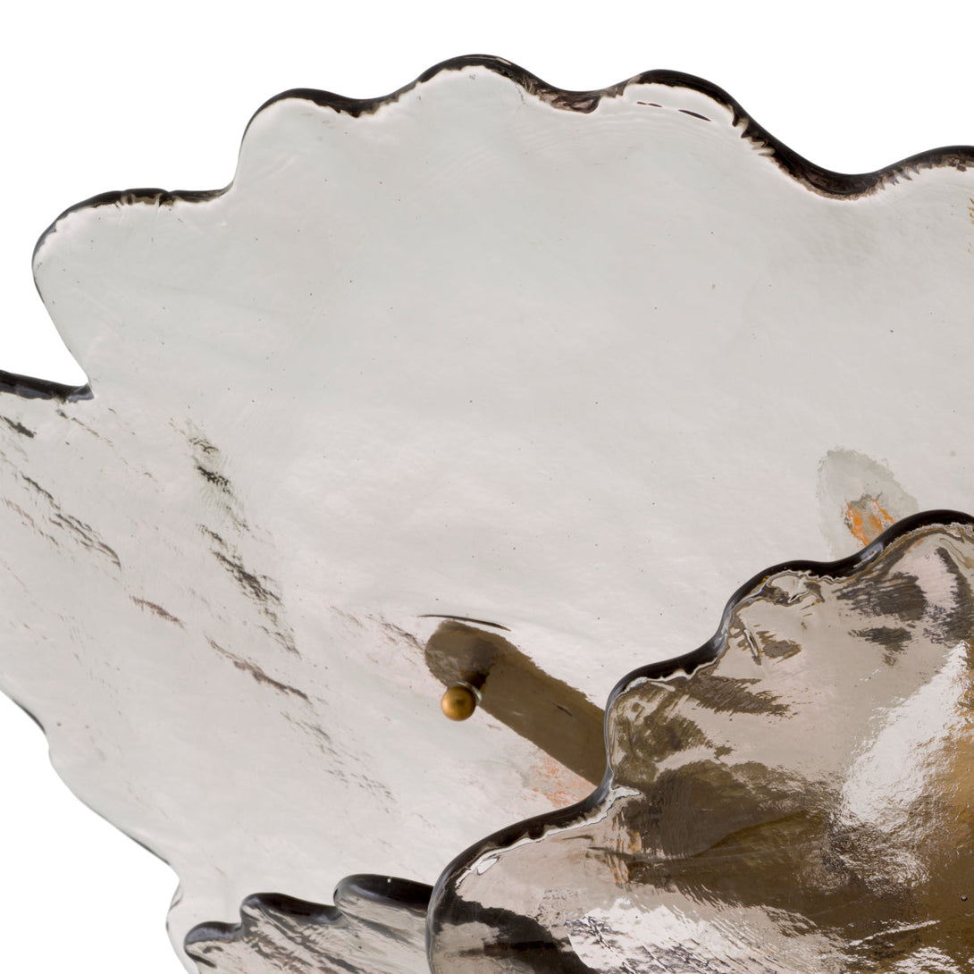 Chandelier Florina Antique Brass Smoke Glass Lighting Eichholtz