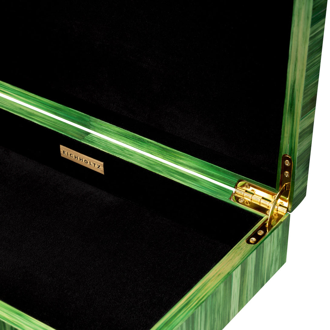 Box Harvard Straw Marquetry Green Accessories Eichholtz