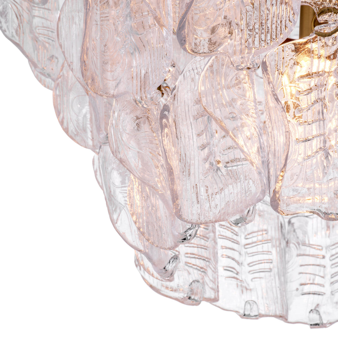 Chandelier Solange Antique Brass Handmade Glass Lighting Eichholtz