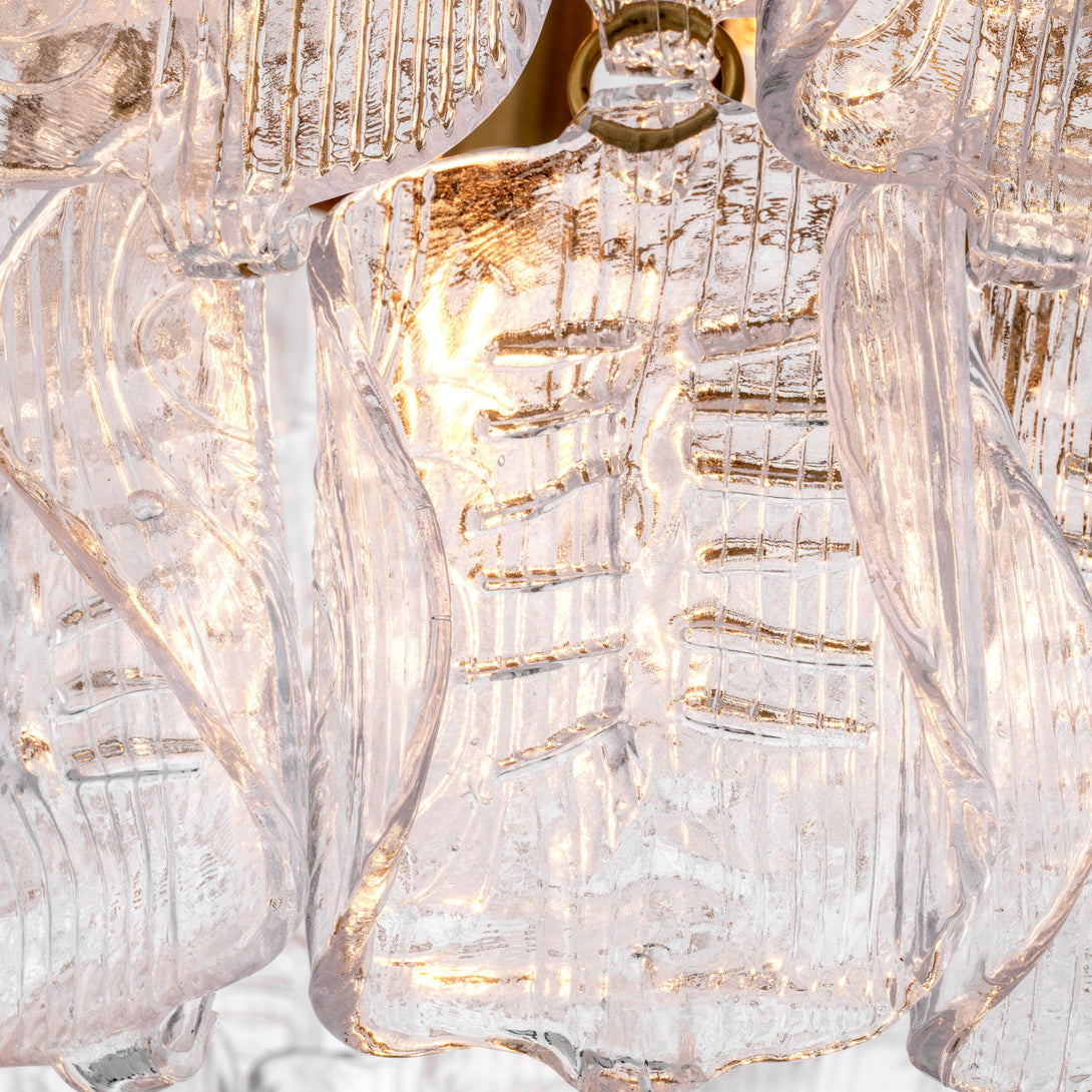 Chandelier Solange Antique Brass Handmade Glass Lighting Eichholtz