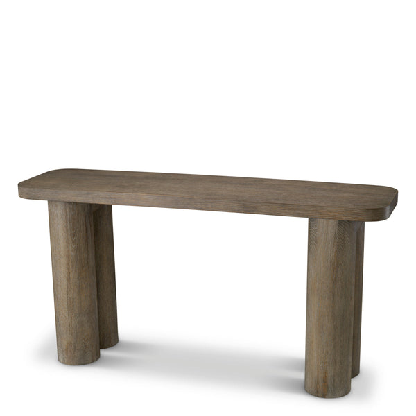 Console Table Lindbrook Silverstone Oak Veneer Furniture Eichholtz