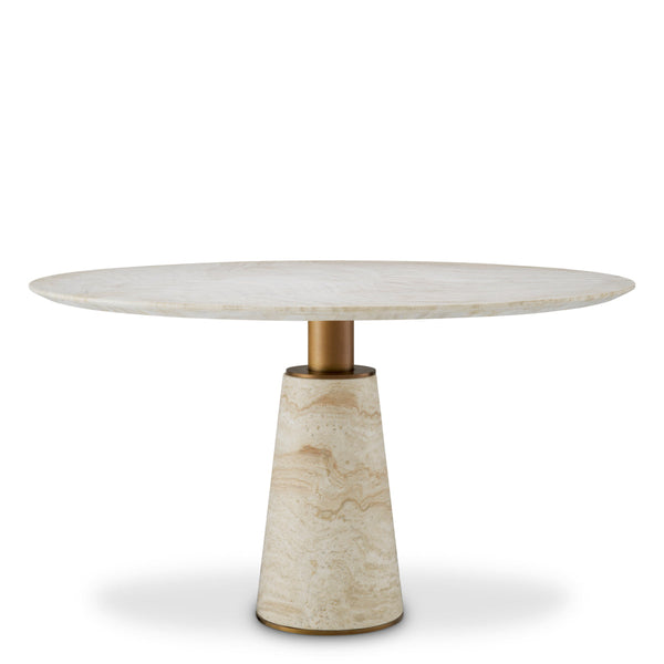 Dining Table Genova Travertine Furniture Eichholtz