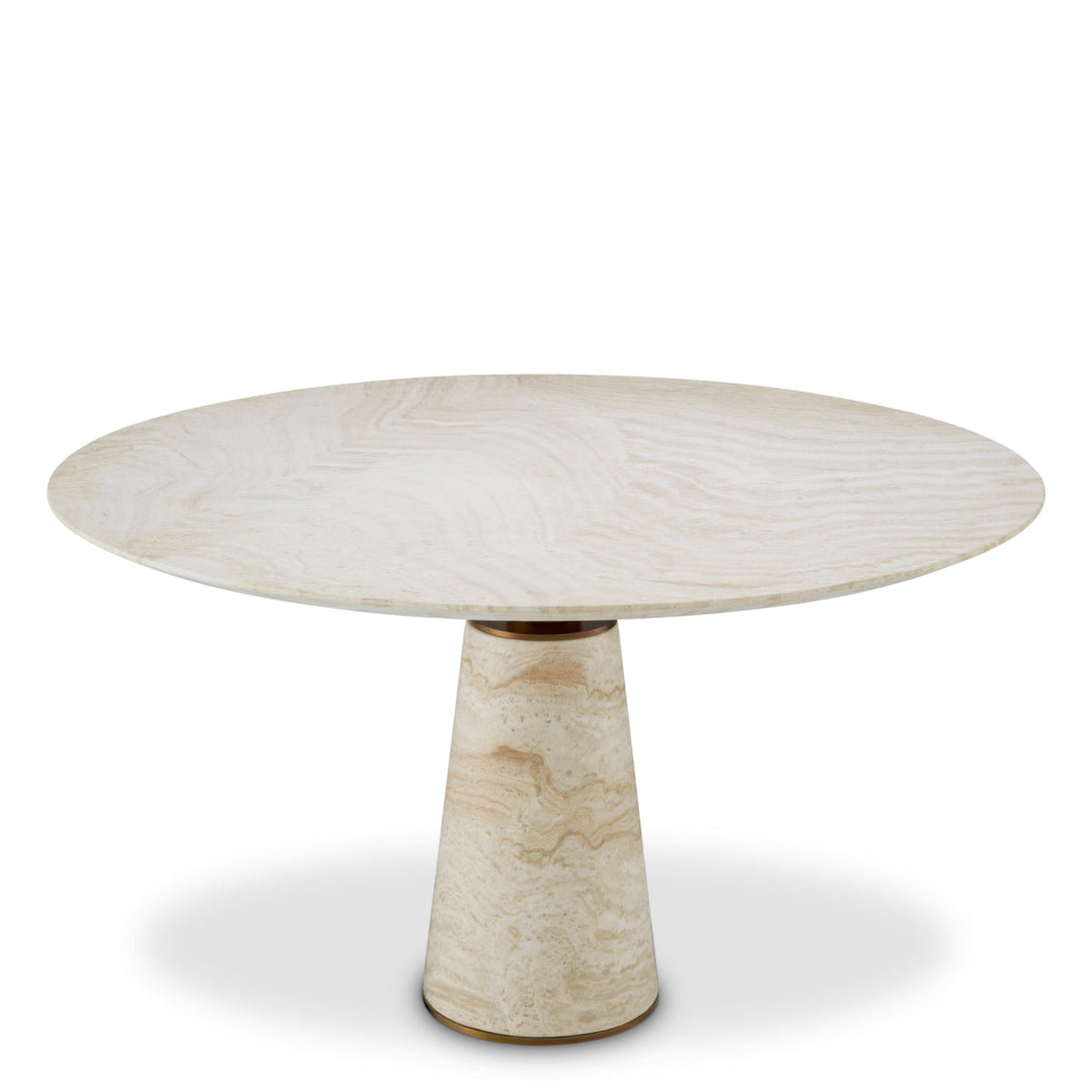 Dining Table Genova Travertine Furniture Eichholtz