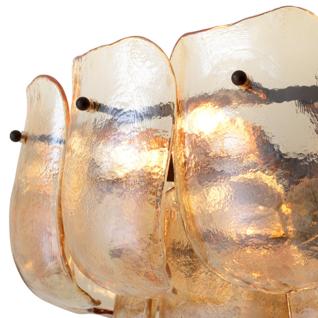 Chandelier Gustave Champagne Colored Glass Lighting Eichholtz