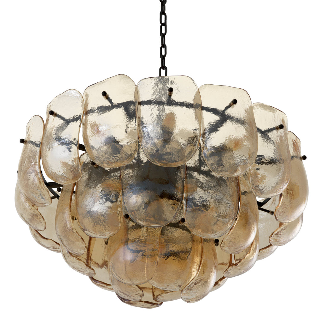 Chandelier Gustave Champagne Colored Glass Lighting Eichholtz