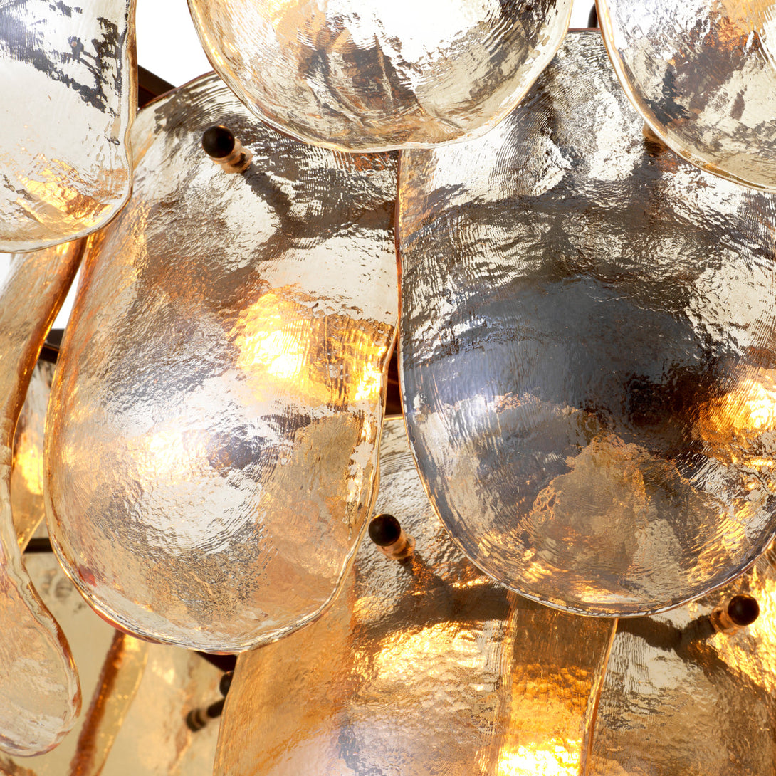 Chandelier Gustave Champagne Colored Glass Lighting Eichholtz