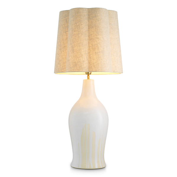 Table Lamp Beatriz White Drip-Effect Lighting Eichholtz
