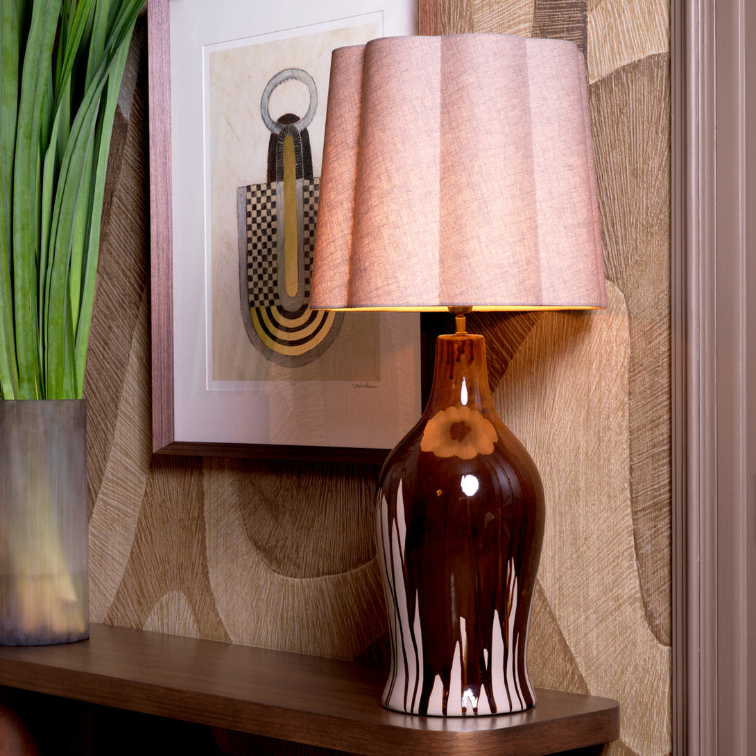 Table Lamp Beatriz Brown Drip-Effect Lighting Eichholtz
