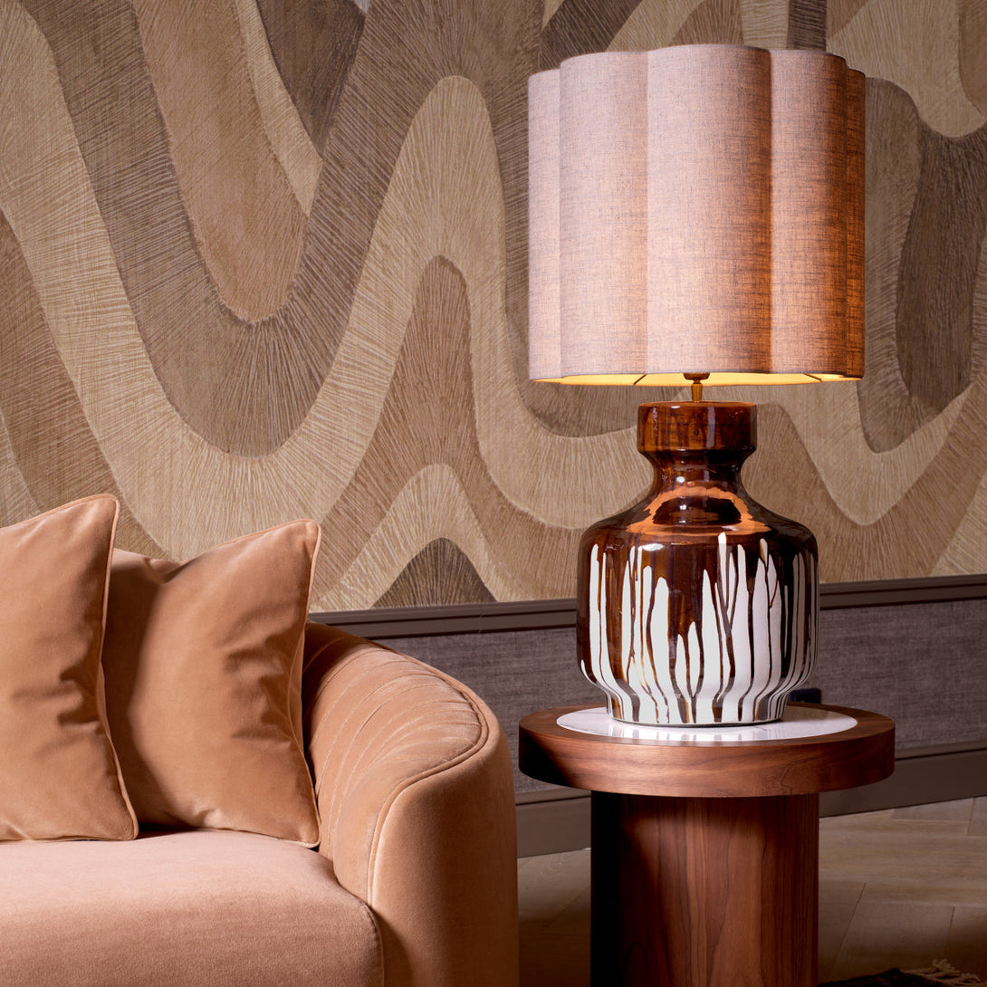 Table Lamp Lorena Brown Drip-Effect Lighting Eichholtz