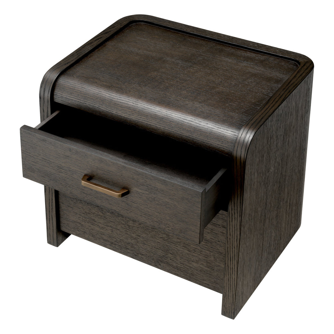 Nightstand Joane Mocha Oak Veneer Furniture Eichholtz
