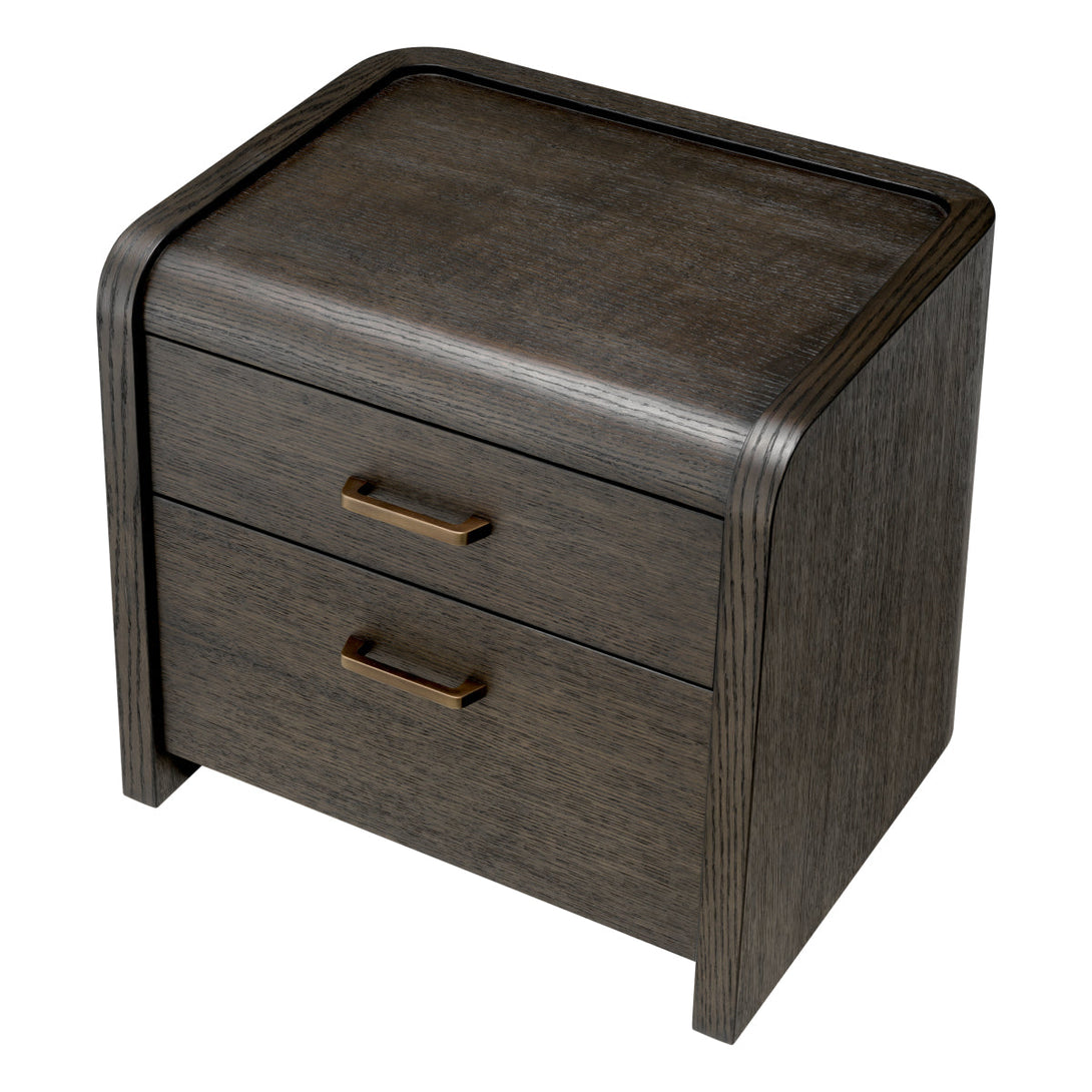 Nightstand Joane Mocha Oak Veneer Furniture Eichholtz