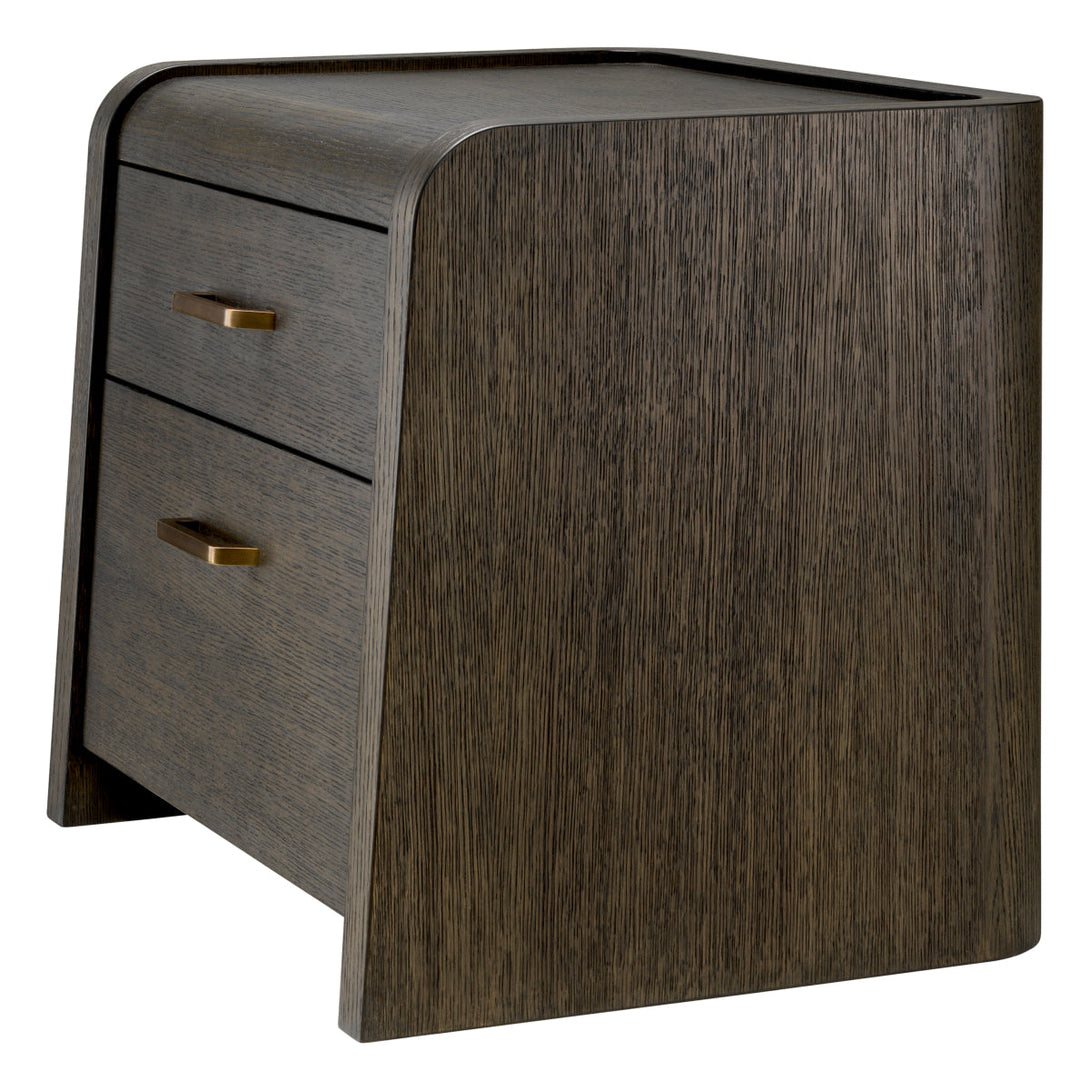 Nightstand Joane Mocha Oak Veneer Furniture Eichholtz