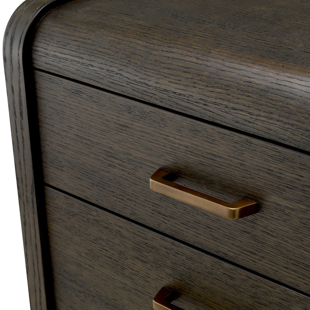 Nightstand Joane Mocha Oak Veneer Furniture Eichholtz
