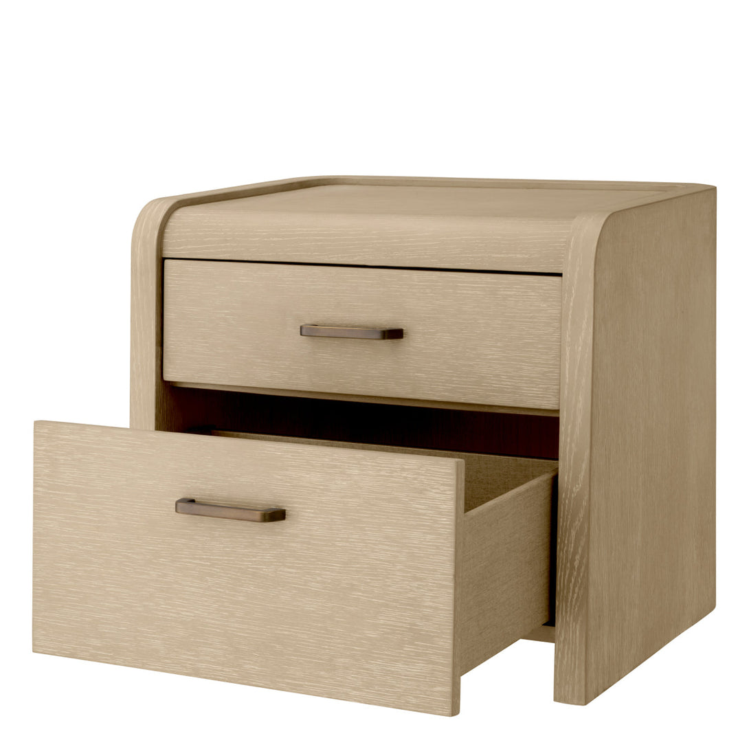 Nightstand Joane Washed Oak Veneer Furniture Eichholtz