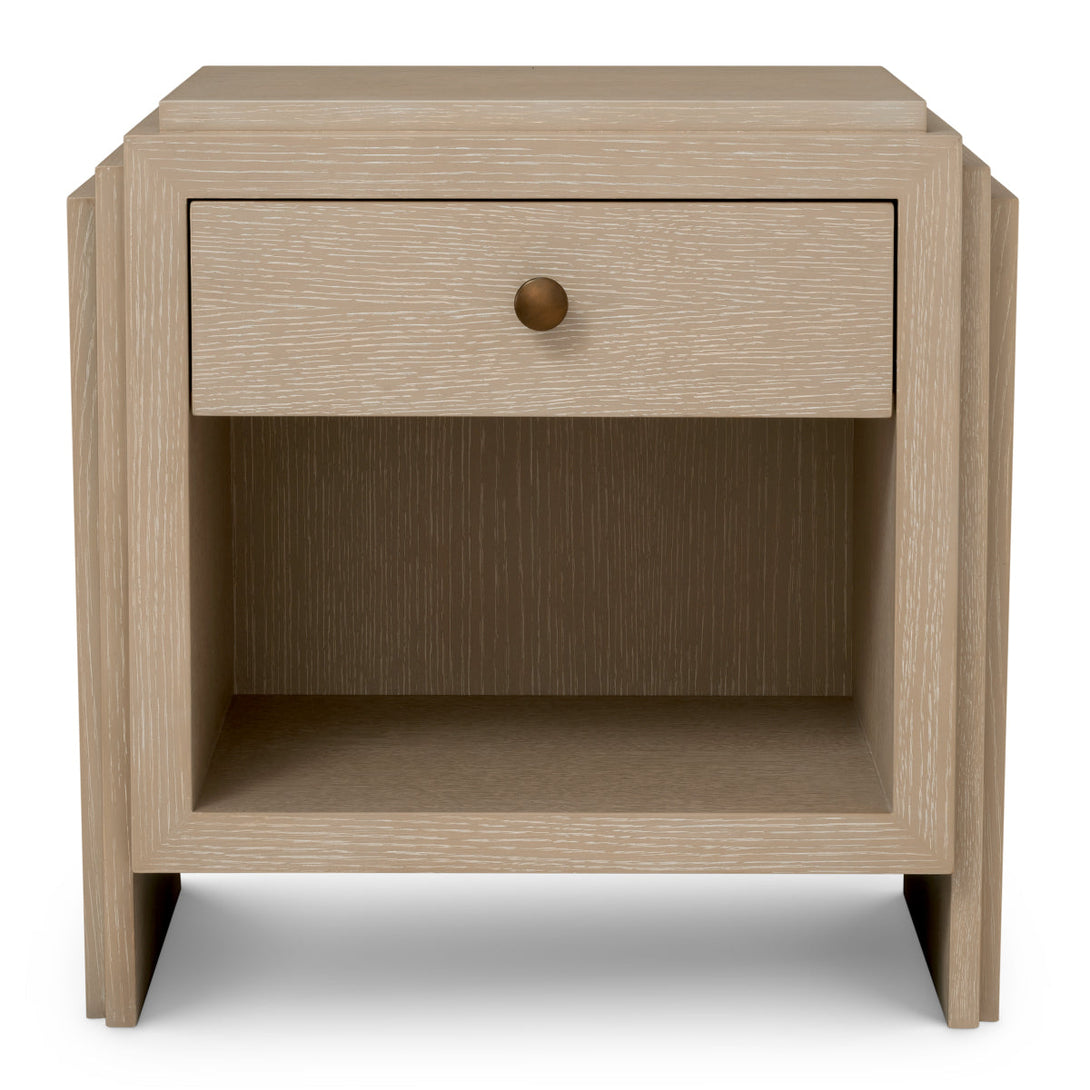 Nightstand Artdeco Washed Oak Veneer Furniture Eichholtz