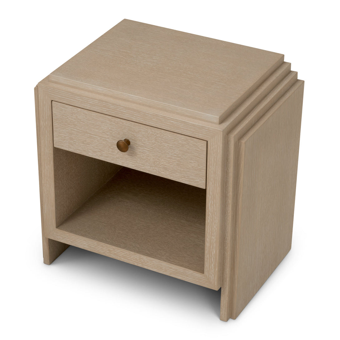 Nightstand Artdeco Washed Oak Veneer Furniture Eichholtz