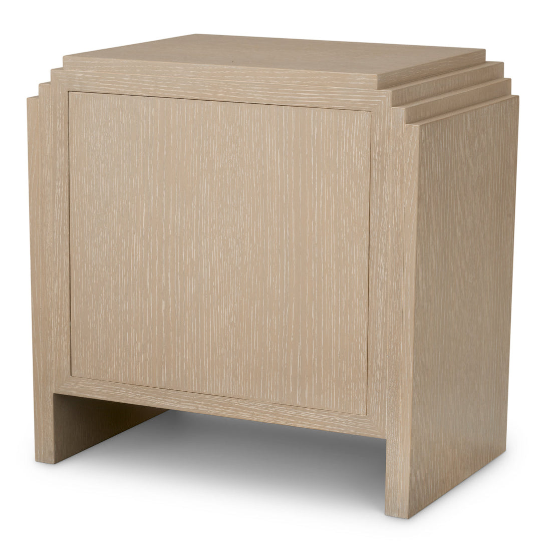Nightstand Artdeco Washed Oak Veneer Furniture Eichholtz