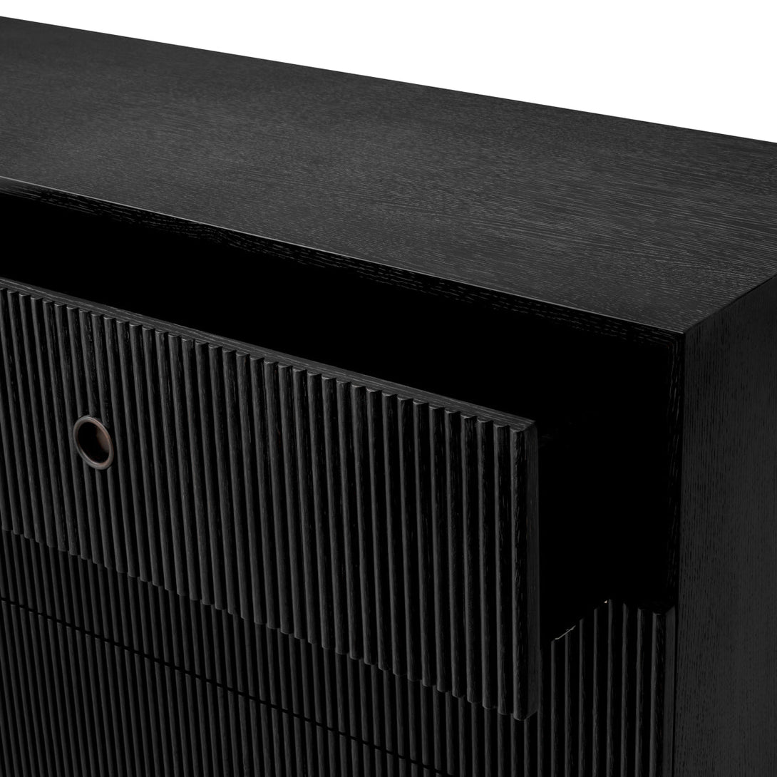 Drawer Chest Dimitrios Charcoal Oak Veneer Furniture Eichholtz