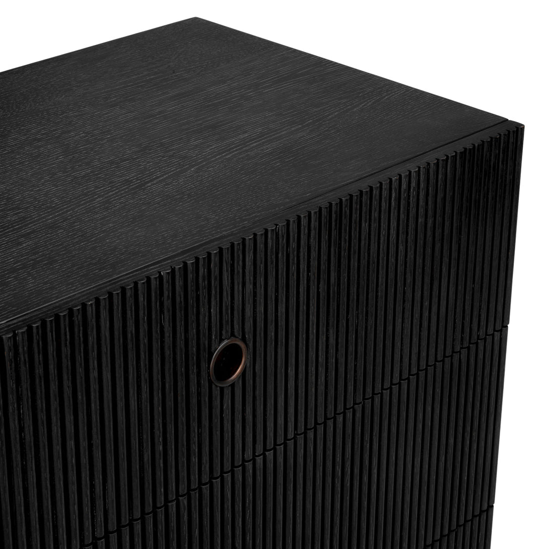 Drawer Chest Dimitrios Charcoal Oak Veneer Furniture Eichholtz