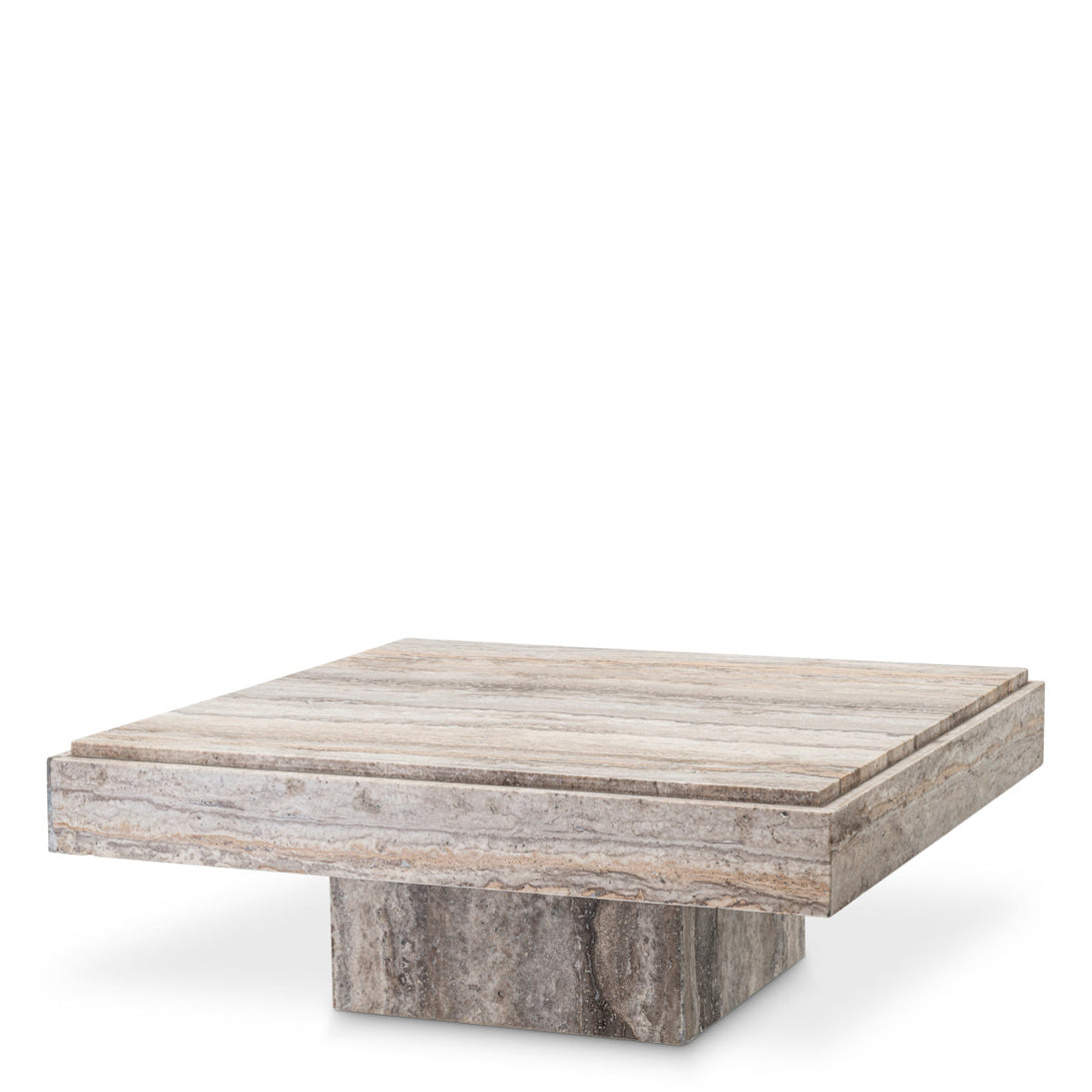 Coffee Table Sartoria Silver Travertine Furniture Eichholtz