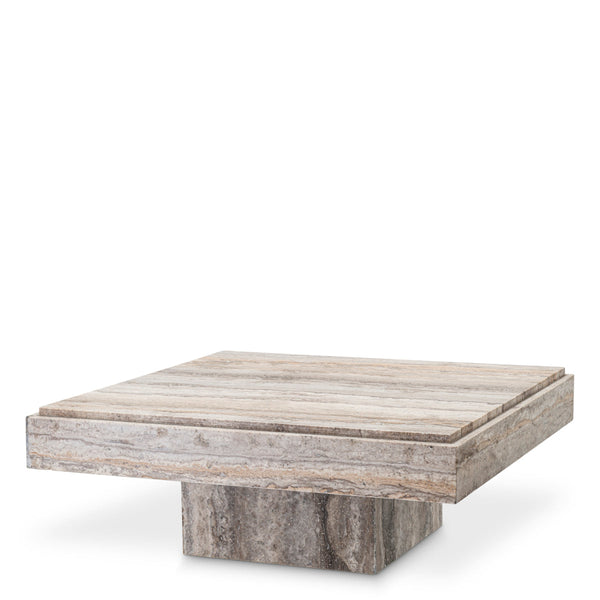 Coffee Table Sartoria Silver Travertine Furniture Eichholtz