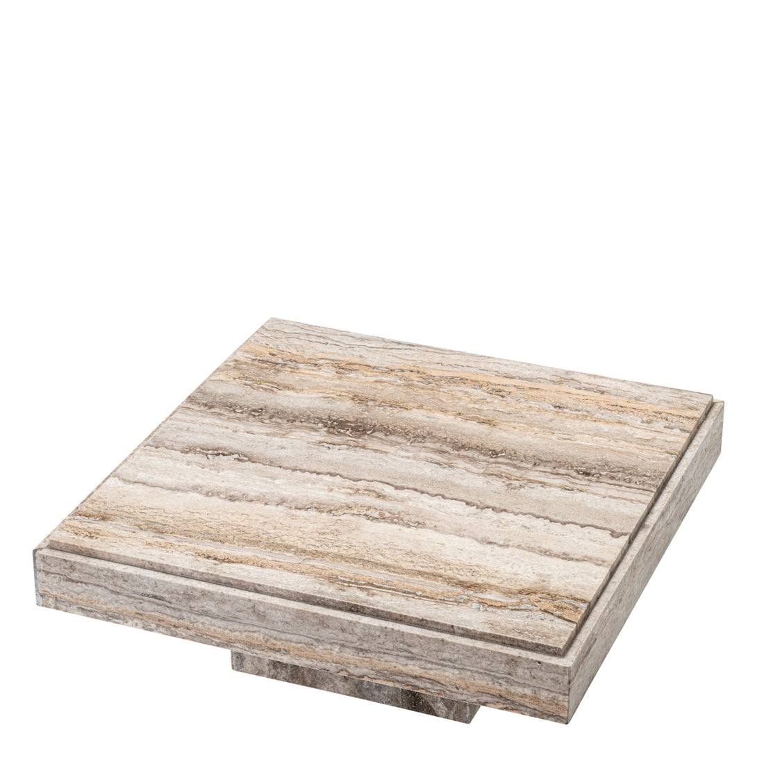 Coffee Table Sartoria Silver Travertine Furniture Eichholtz
