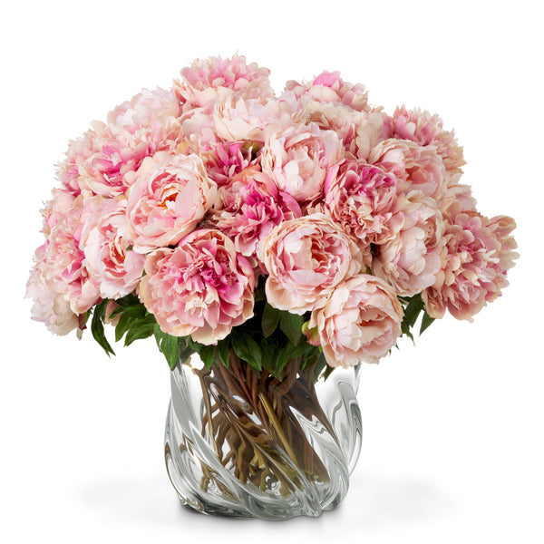 Bouquet Of Peonies Real Touch 48 Pcs/2 Varieties Soft Pink Tones Accessories Eichholtz